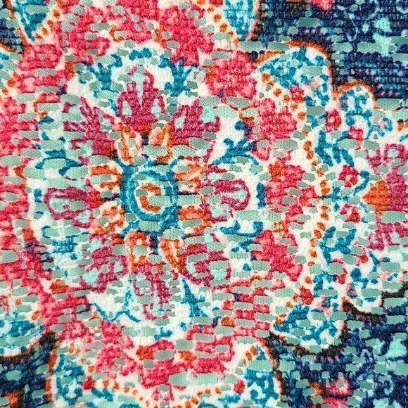 Rare Editions Girls Navy Lace Overlay Medallion Print Colorful Shift Dress Sz 6 - Picture 3 of 11